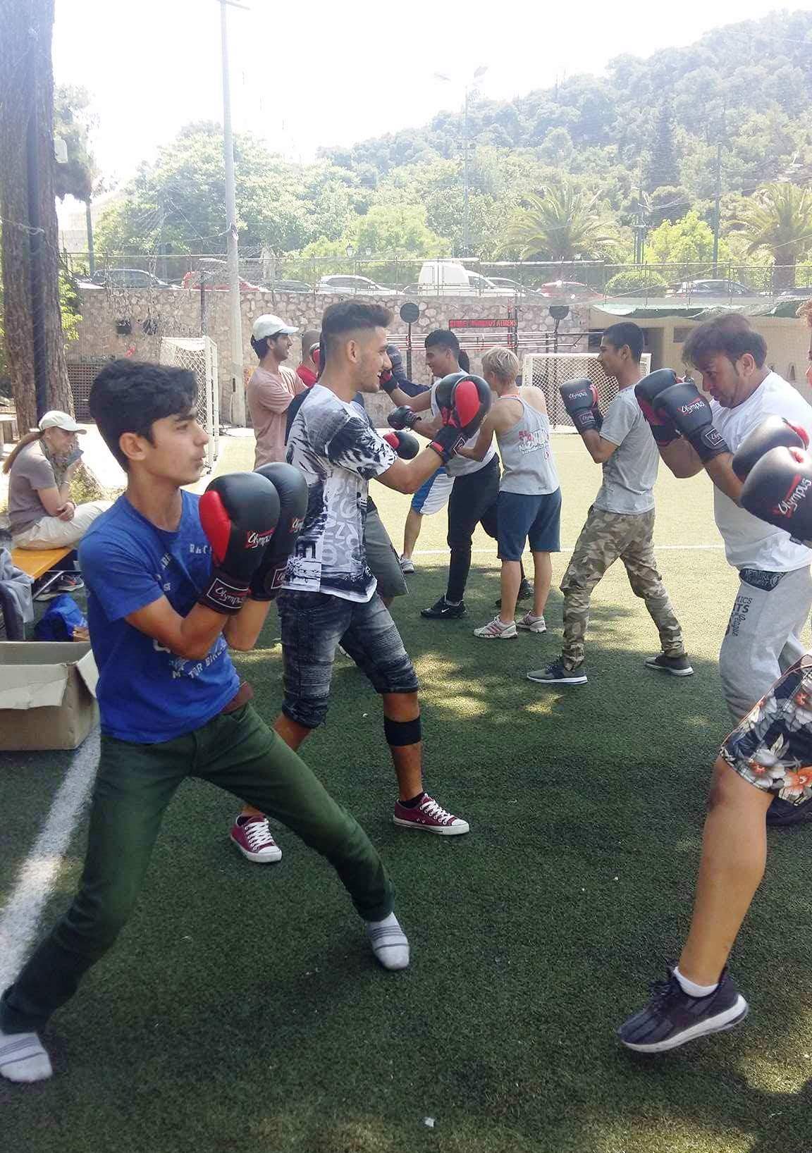 kick boys refugees